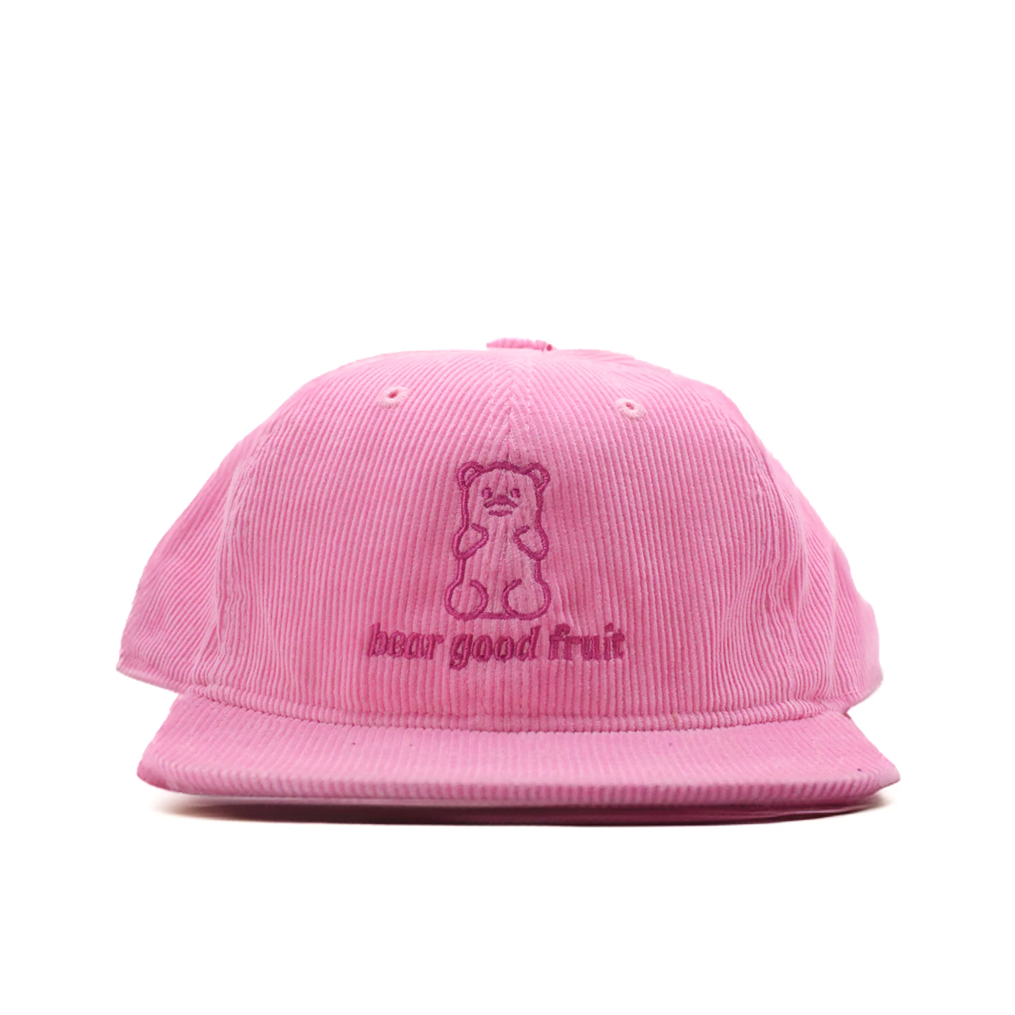 Bear Good Fruit Embroidered Corduroy Cap - Image 2