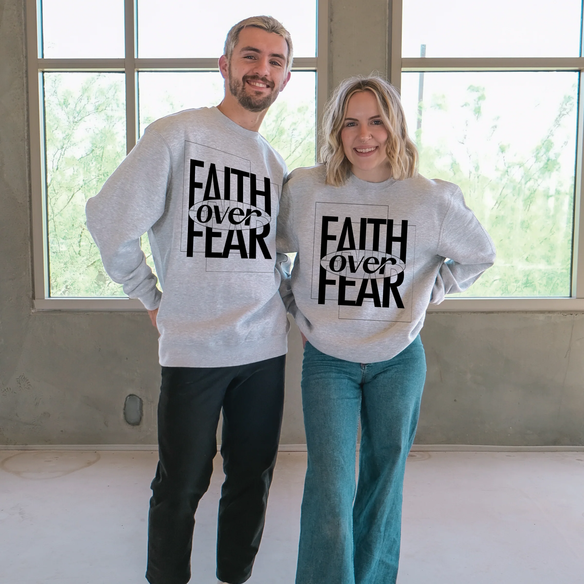 Faith Over Fear Crewneck Sweatshirt - Image 2