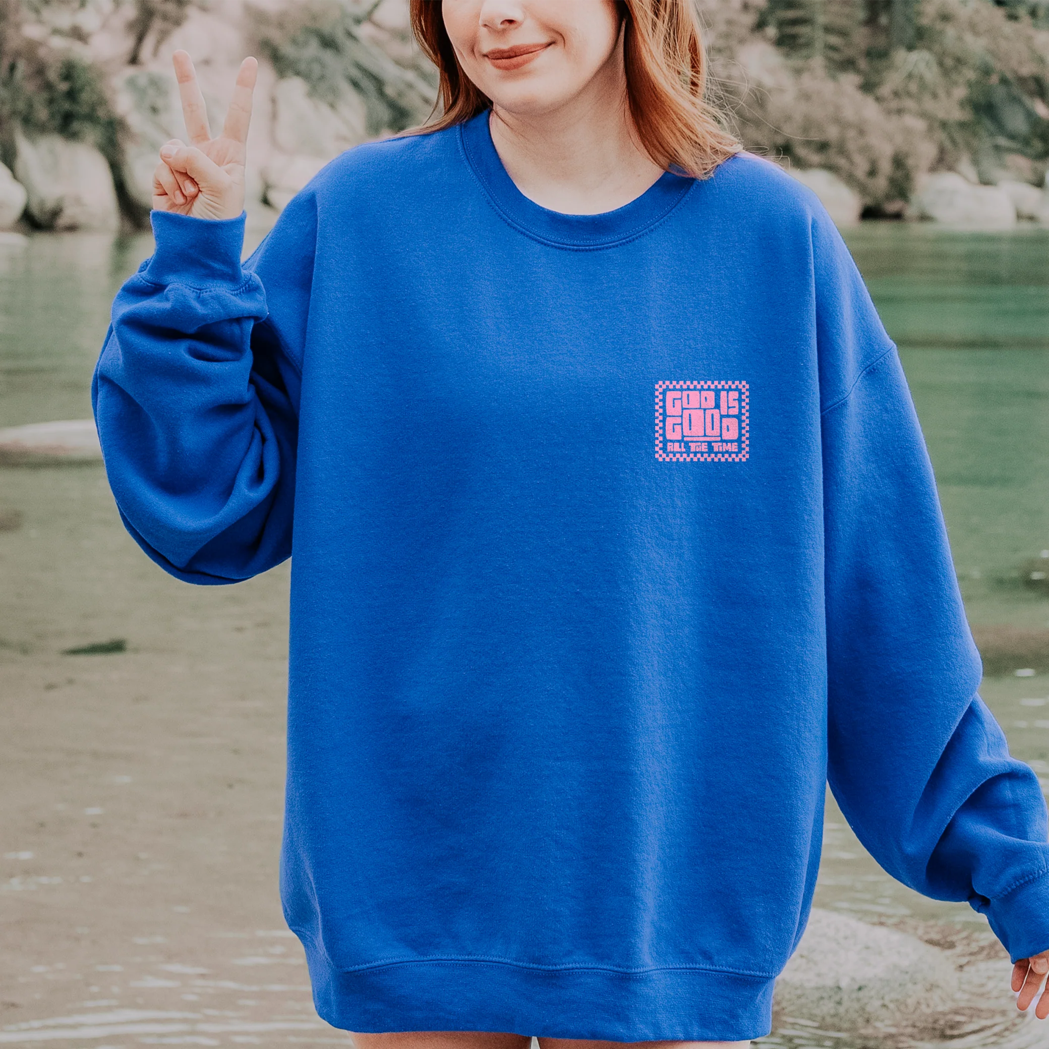 God Is Good Crewneck Sweatshirt - Image 2