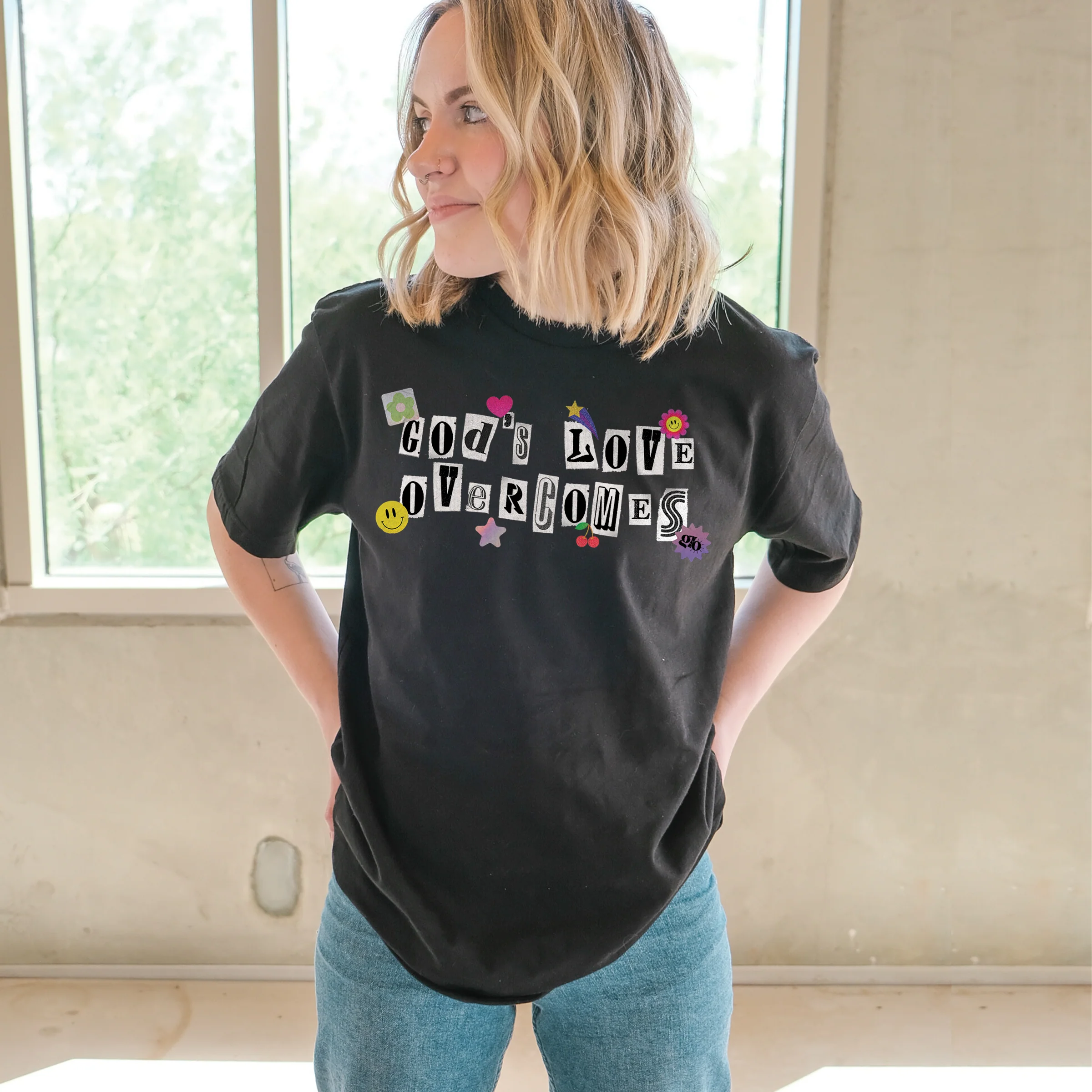 God's Love Overcomes Tee - Image 2