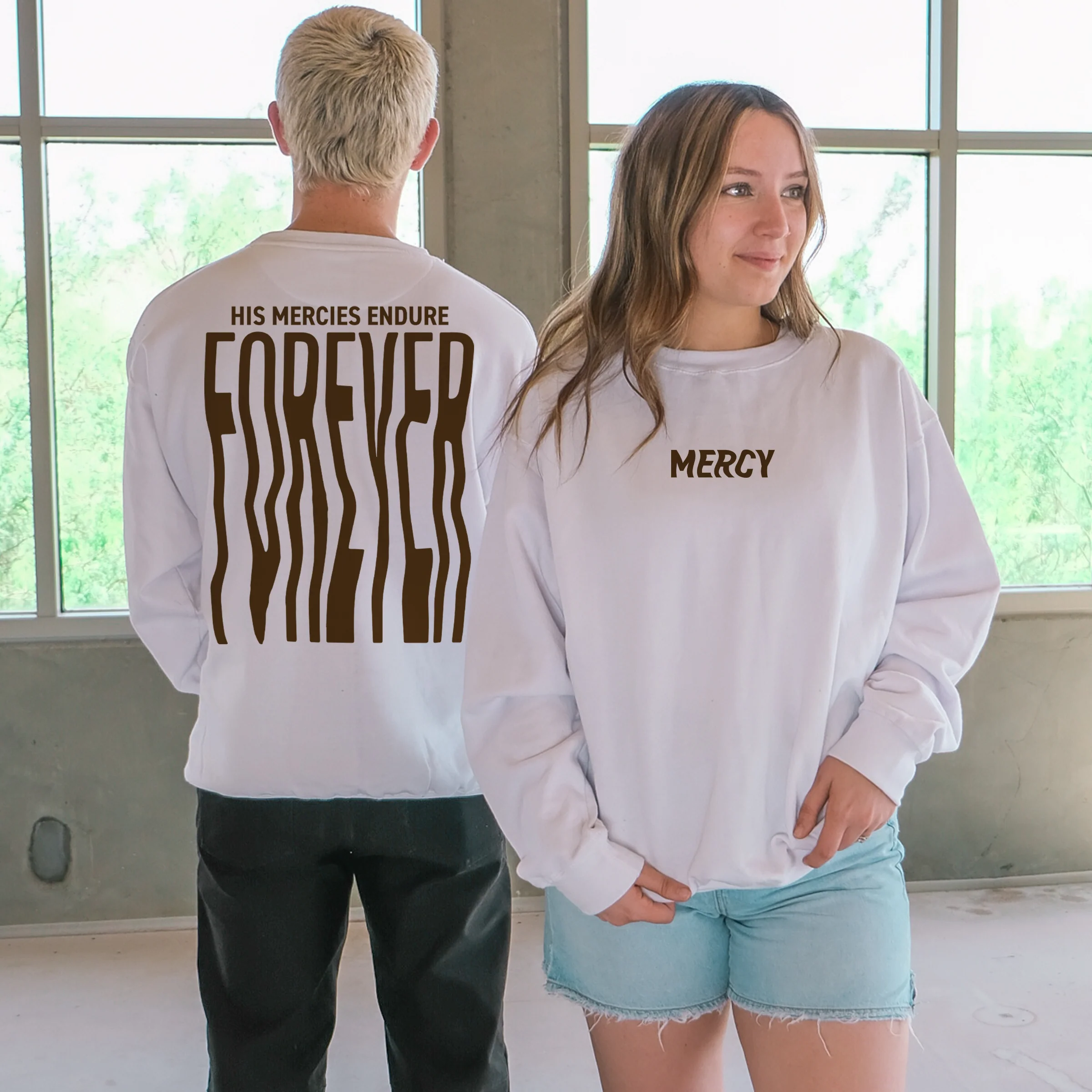 His Mercies Endure Forever Crewneck Sweatshirt - Image 2