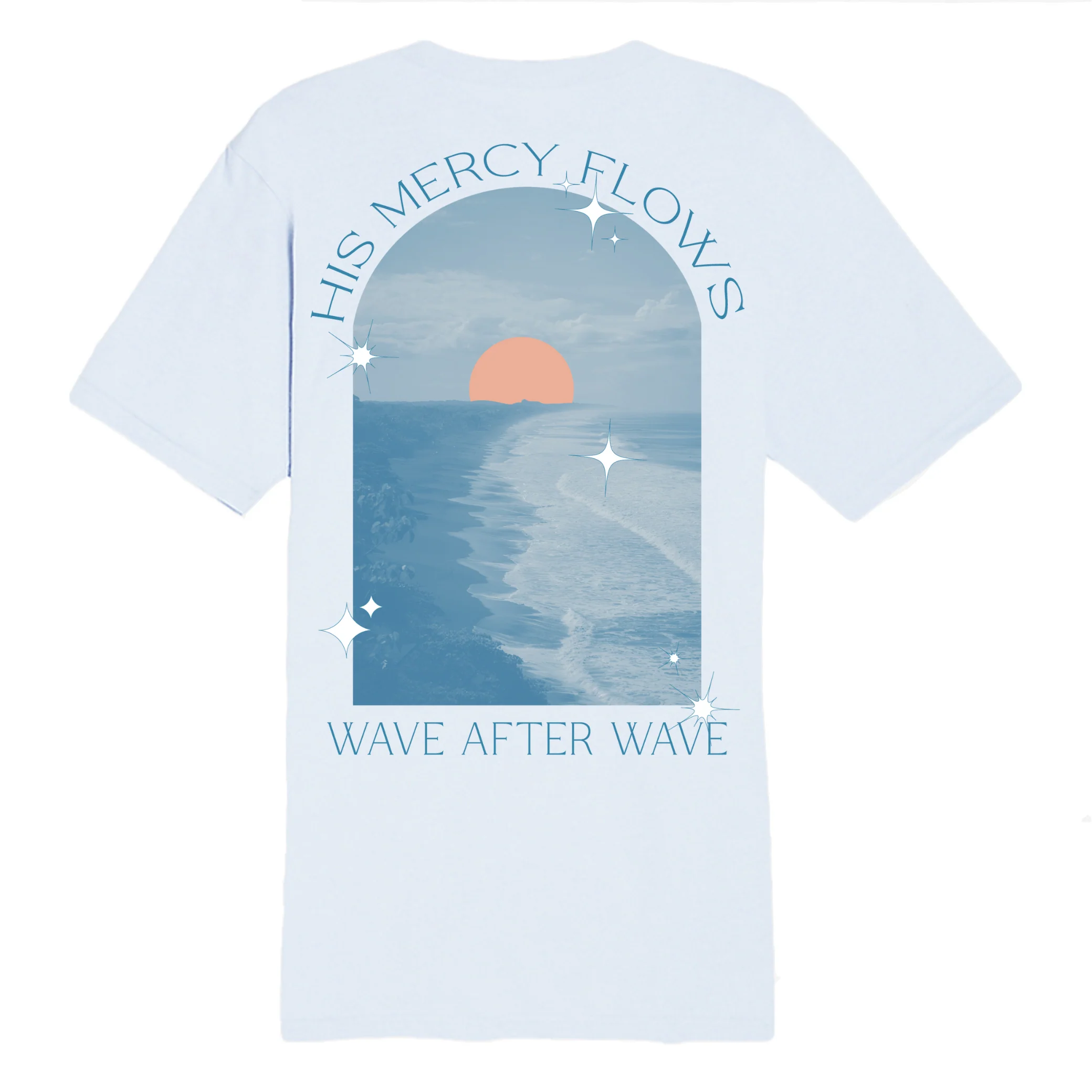 His Mercy Flows Wave After Wave Tee - Image 5