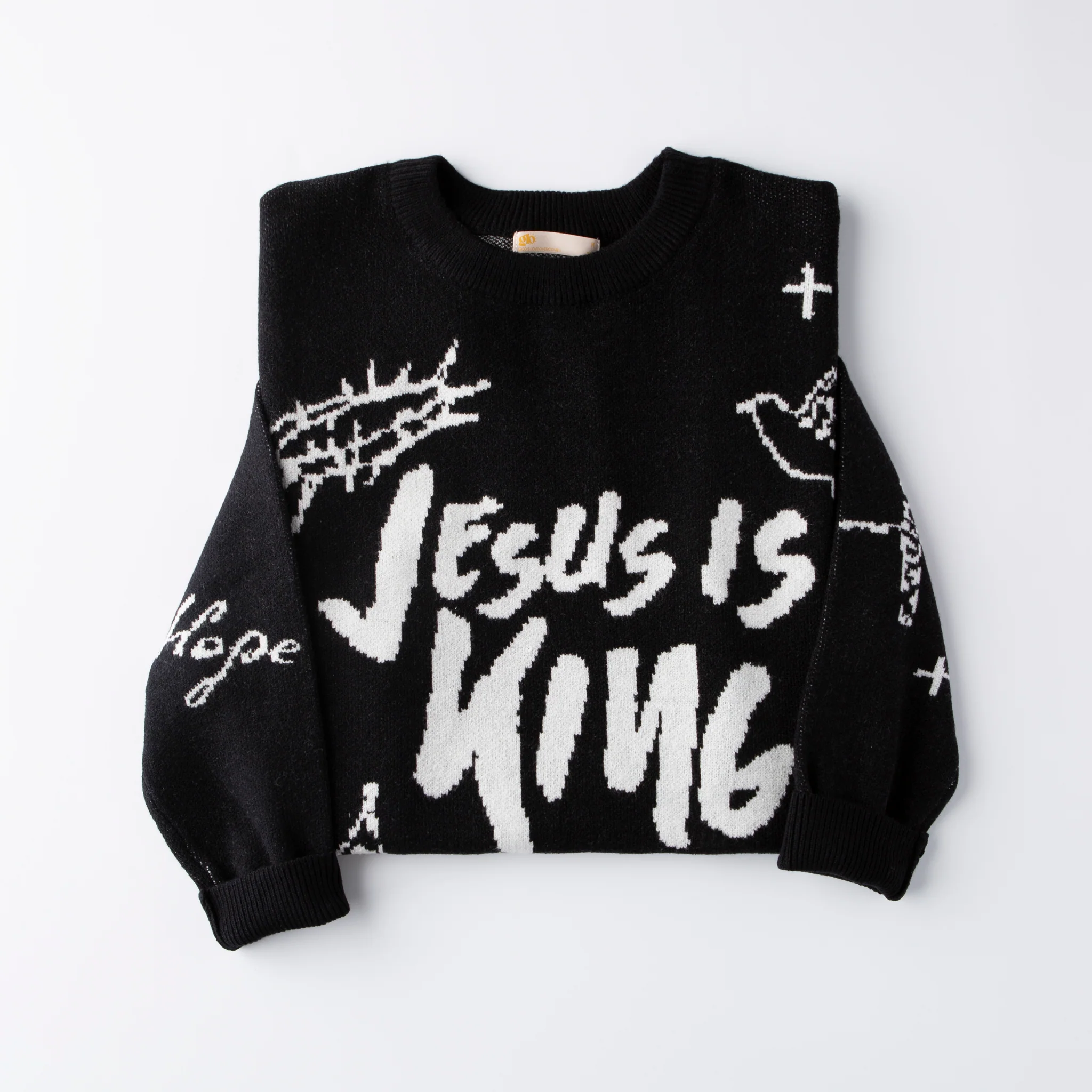 Jacquard Sweater | Christian Knit Sweaters, Living Proof, Fruit of the Spirit, Jesus is King Designs, Super Soft Cozy Religious Apparel Gifts for Women & Men - Image 3