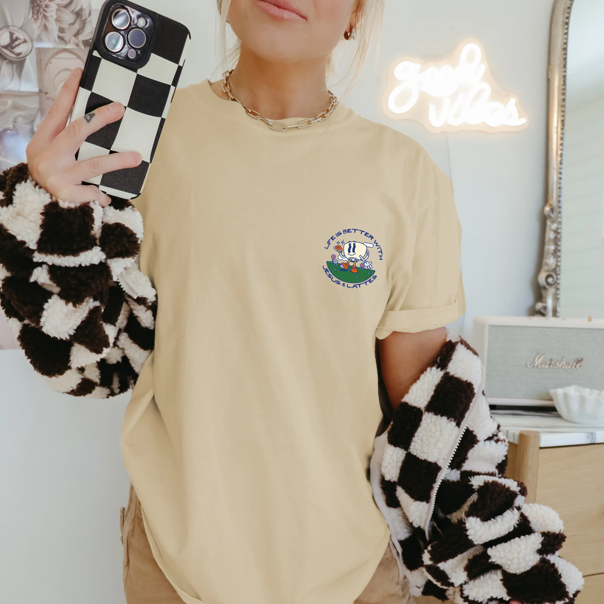 Jesus and Lattes Tee - Image 2