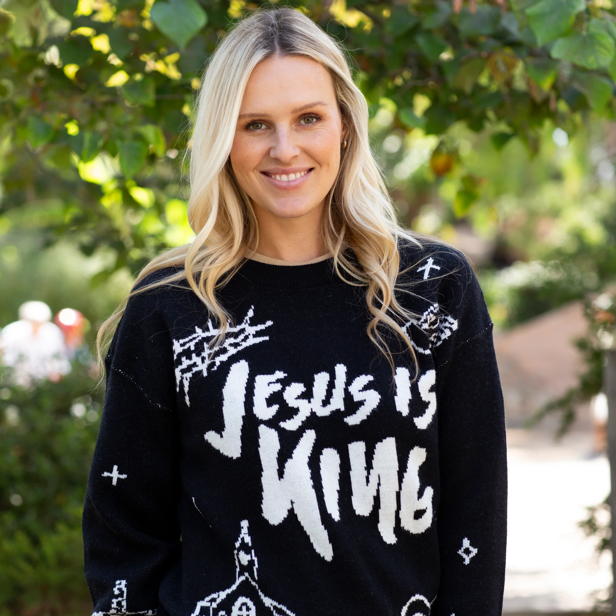 Jesus is King Jacquard Sweater - Image 2