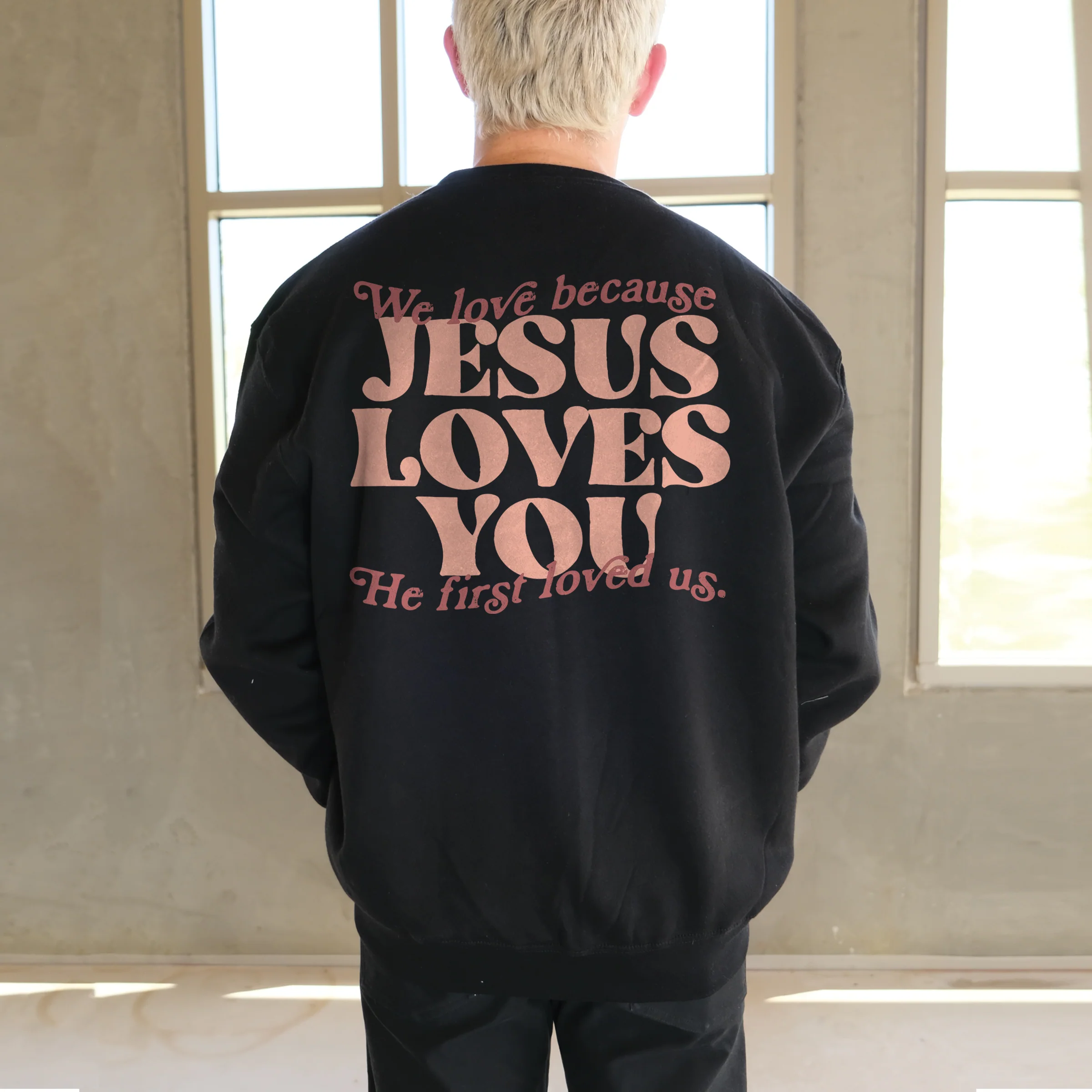 Jesus Loves You Crewneck Sweatshirt - Image 2