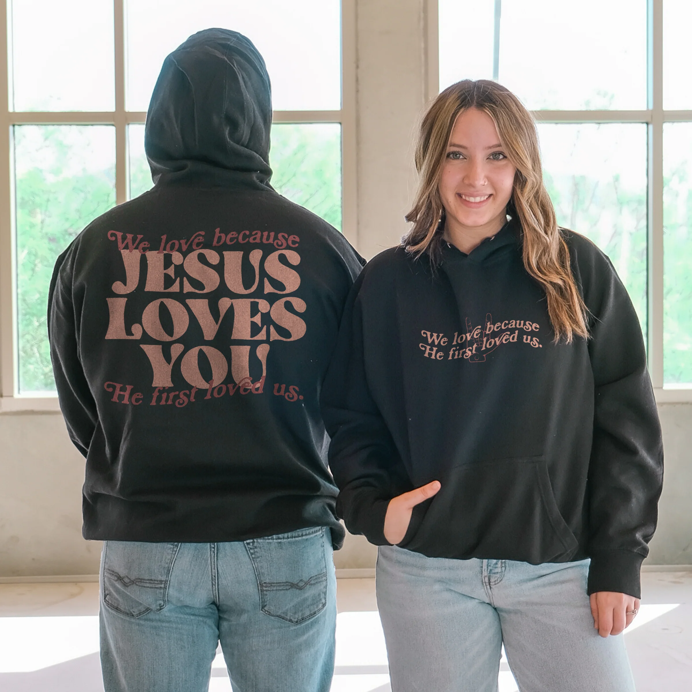Jesus Loves You Pullover Hoodie - Image 2