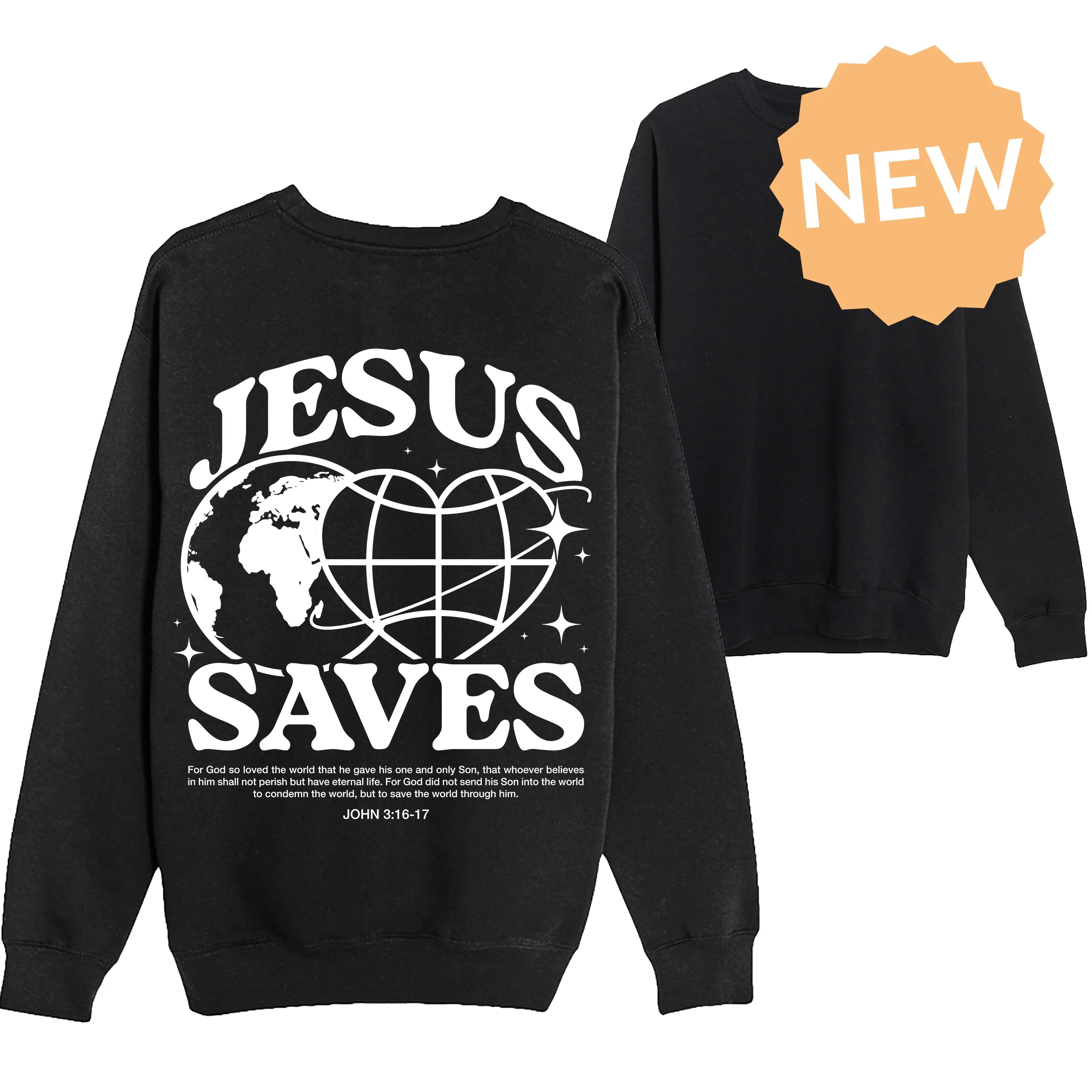 Jesus Saves Crewneck Sweatshirt - Image 2