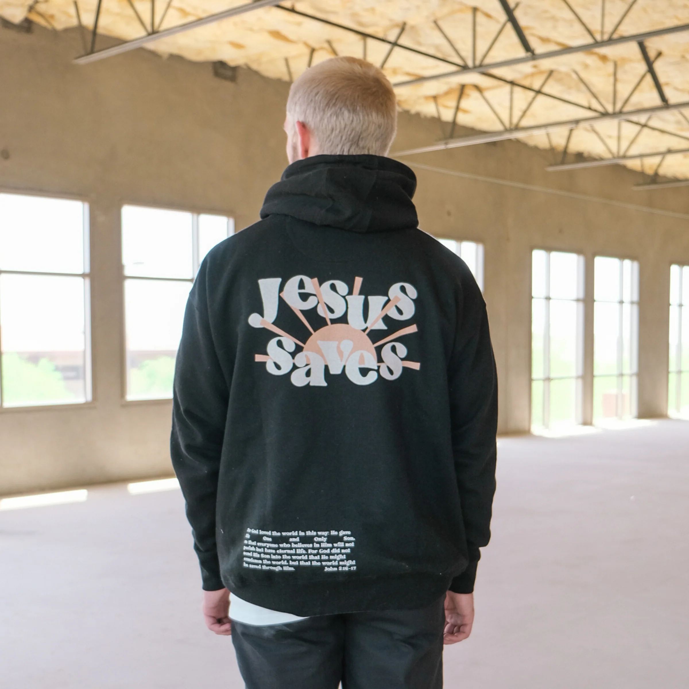 Jesus Saves Pullover Hoodie - Image 2