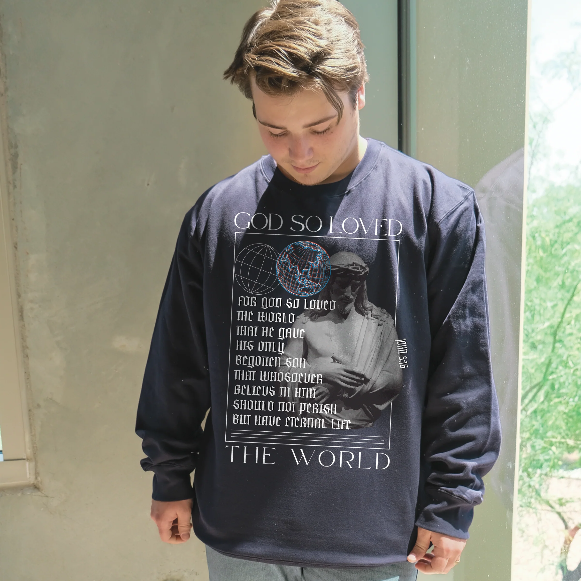 John 3:16 Crewneck Sweatshirt - Image 2