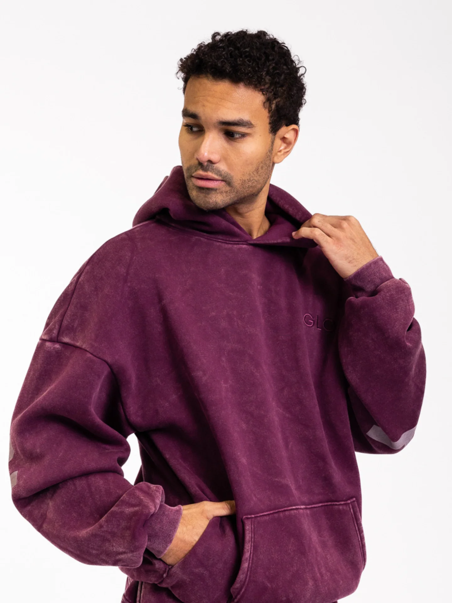Kingdom Essential Hoodie - Snow Wash - Dark Cherry - Image 4