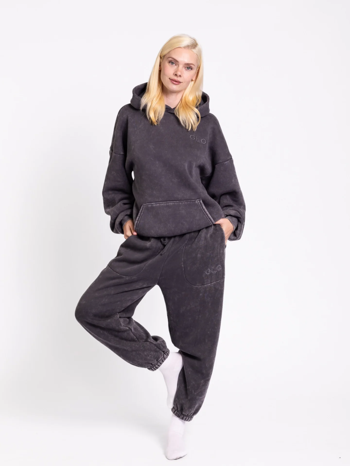 Kingdom Essential Hoodie - Snow Wash - Dark Shadow - Image 2