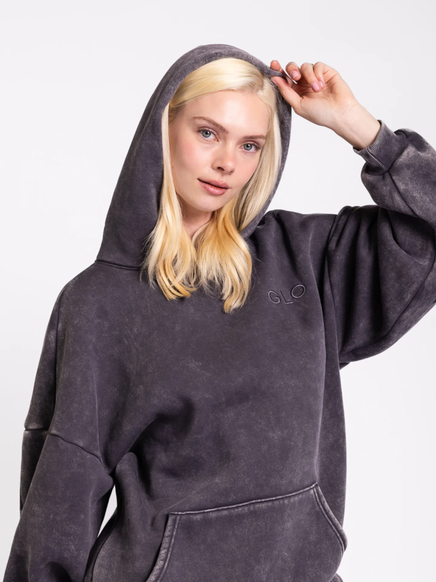 Kingdom Essential Hoodie - Snow Wash - Dark Shadow - Image 6