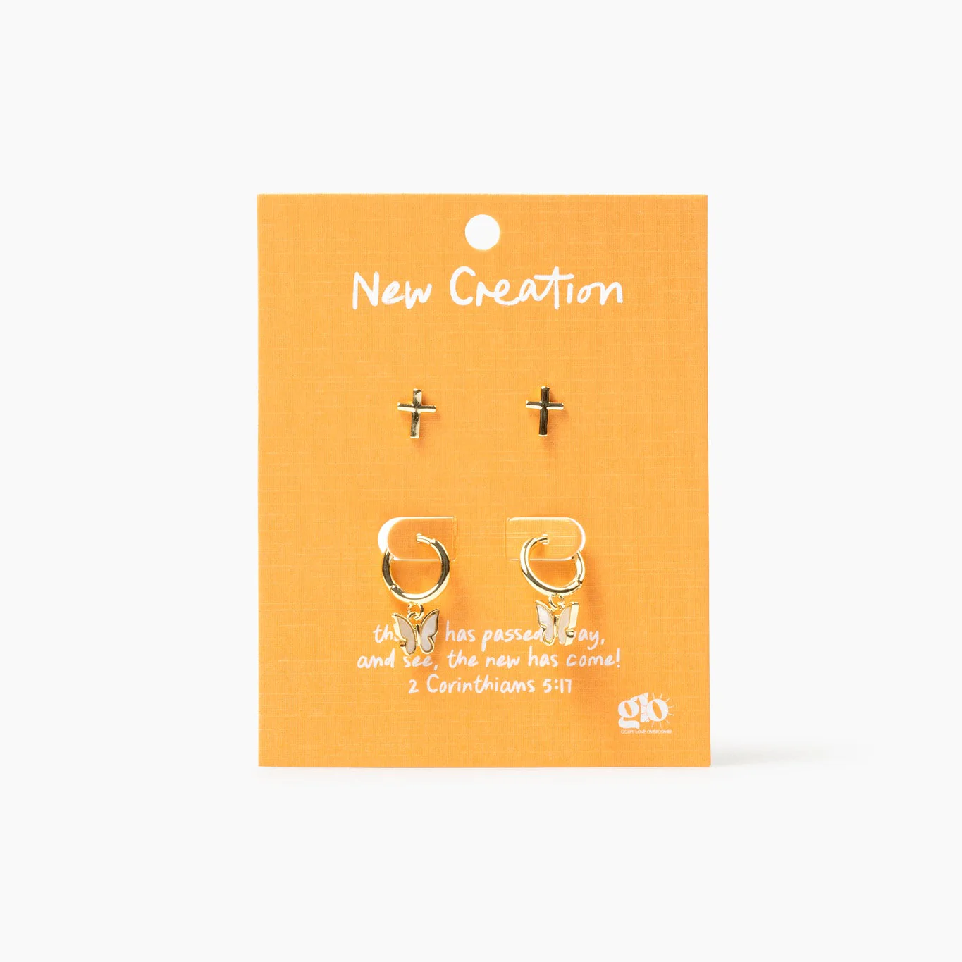 New Creation Plated Brass Earring Set - Image 3