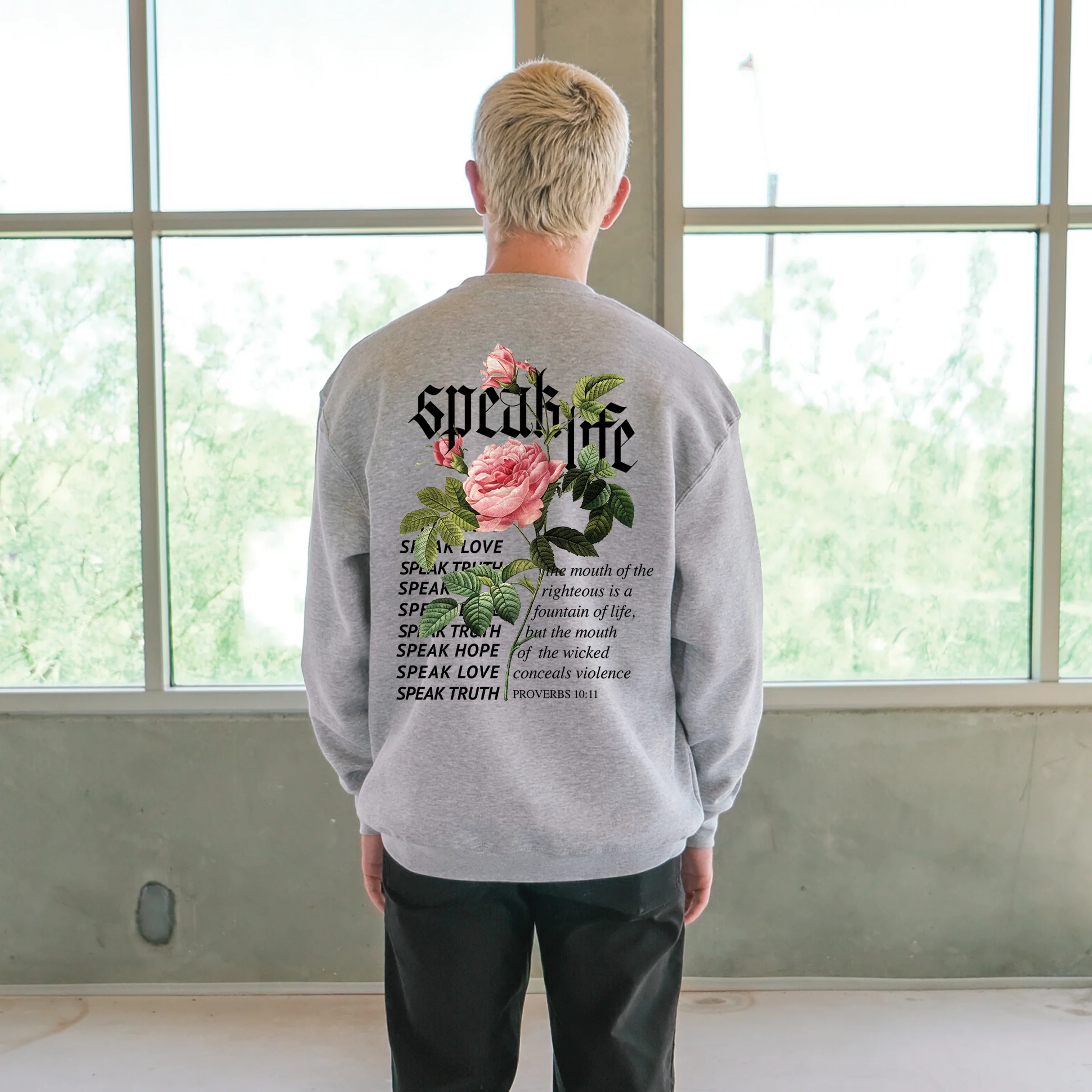 Speak Life Crewneck Sweatshirt - Image 2