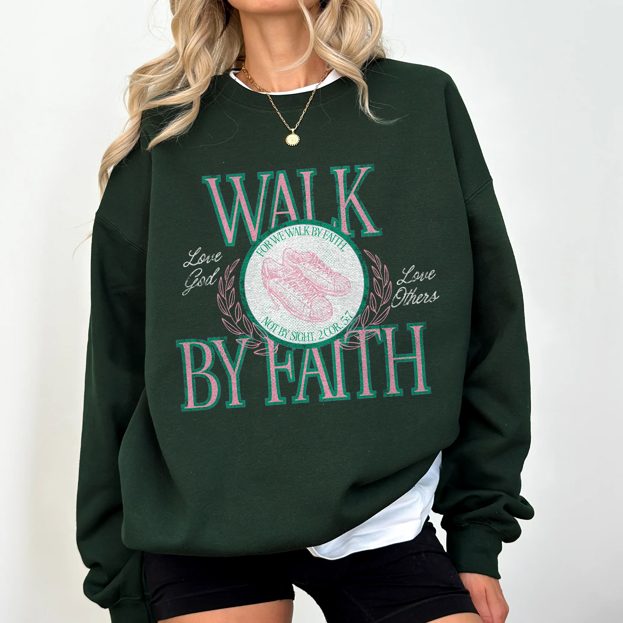 Walk By Faith Crewneck Sweatshirt - Image 2
