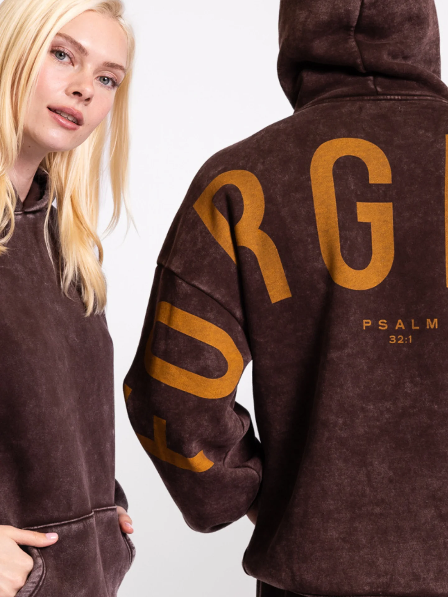 Kingdom Essential Hoodie - Snow Wash - Coffee Bean - Image 2